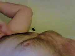 Hairy Chubby Guy Masturbation and Cumming on His Face