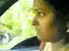 Indian Wife sucking cock in car