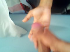 Jerking Off And Doing Cumshot On My Fuck partner Hand
