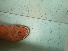 Hidden cam aged feet