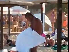 Cock sucking on the Bulgarian beach!