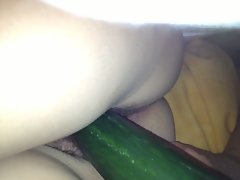 unaware dirty wife banged with obese cucumber undercover