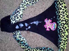 cum on nieces colorful black panty