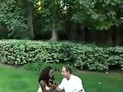 BlowBanged in the Park by her husband & strangers