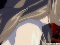 Bondage hentai girl hard fucked by master shemale anime