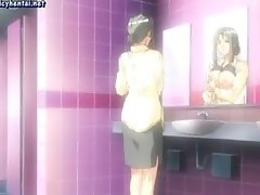 Horny anime milf with big milky boobs