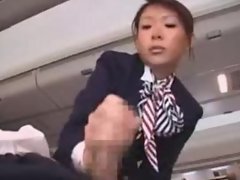 Japanese Stewardess Handjob - Part 1