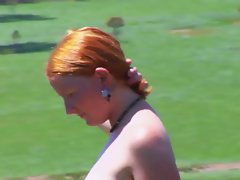 REAL REDHEAD ISADORA PINK TITS HAIRY RED BUSH PALE SKIN 3