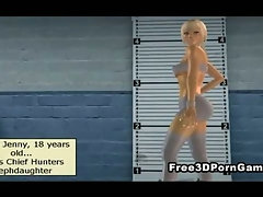 3D cartoon blonde honey gets her pussy licked