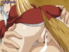 Blonde anime teenie having sex