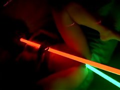 Asian Rubbed and Banged with Glow Sticks!!