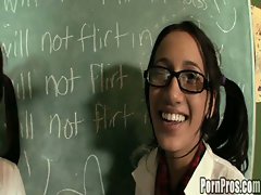 Danni and amia banged hard by their teacher