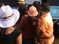 Thailand village girls sizzling dance in public- Part-2