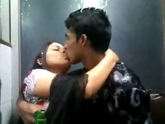 Indian lovers kissing n Boobs squeeszing front of friends