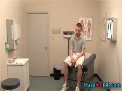 Client sucking his doktors hard penis gay video