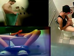 Men Caught in tempting acts in Public Toilets. Banging HOT!