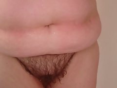showering her hirsute pussy,big titts.