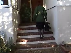 Milf in Stockings Gets Two Cocks to Play With