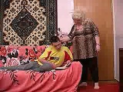 German granny with wig