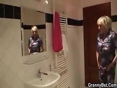 Big boobs granny fucked hard by young stud