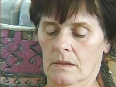 Hairy Granny in Stockings Dildos