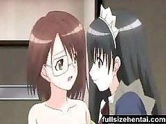 Hentai strap lesbian delight