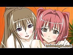 Shemale hentai gets jerked her cock by her friend