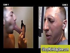 Straight guy sucked at a gloryhole