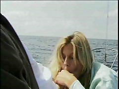 With blonde on the open sea