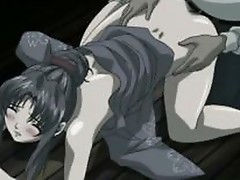 Nasty anime porn minx having drilled doggy style by the giant phallus