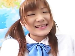 Lovely Japanese schoolgirl discover the huge vibro