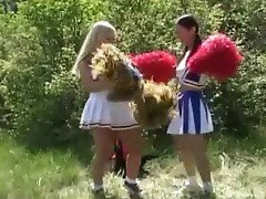 Two nice cheerleaders bang every other