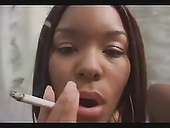 Hot Ebony Handjob And Smoking Fetish 1 FG09