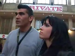 Remarkably beautiful girl fucked in public place
