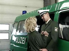 Military man gets some hot blonde pussy