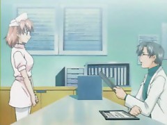 Doctor has a close look at his hentai patient