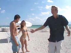 Finding a slut on the beach to bang