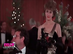 Sean Young MAking out with a guy in a car with her nipple pops out of her dress. then Sean young rEmoving her fur coat, turning around to reveal her b