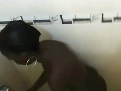 Hot Ebony Spied in the Shower