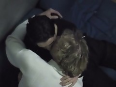 Hot blonde and brunette gay cock sucking action