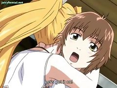 Cute anime blonde with round tits