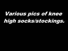 Opaque black knee high socks stockings