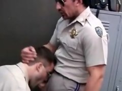 Cops Cock Sucking in the Locker