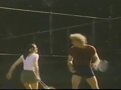 Kay Parker plays a tennis match