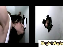 Gaysex action from oral through gloryhole in video store