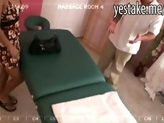 Latina caught on camera during massage and while she has sex