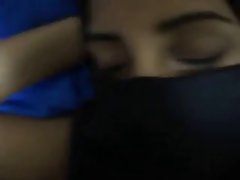 Camera shy dirty wife licking and screwing her mans penis