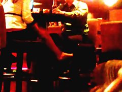hidden foot play in bar