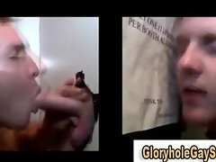 Straight gloryhole guy cums