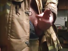 Firefighther  turnout gear jerkoff